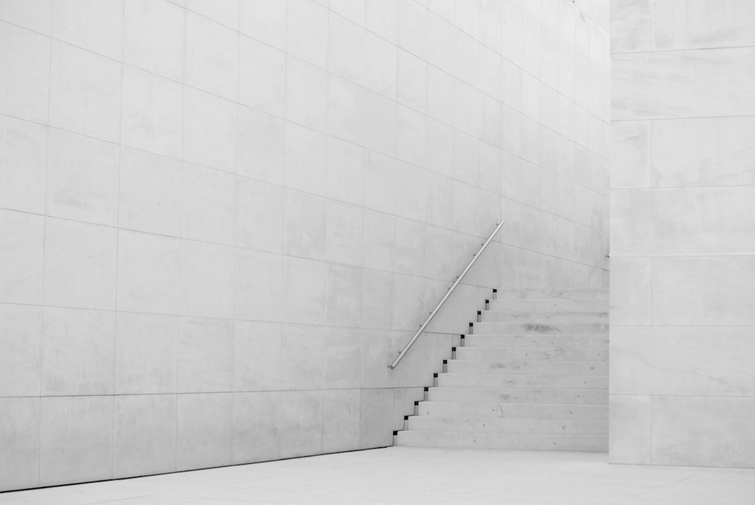 Abstract concrete staircase architectural photo